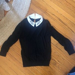 Ted Baker Collared sweater with mesh sleeves